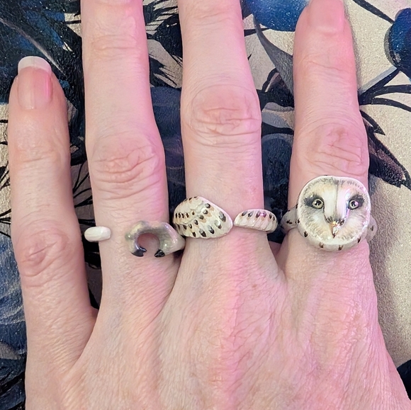 Three Piece Owl Ring - Picture 7 of 9